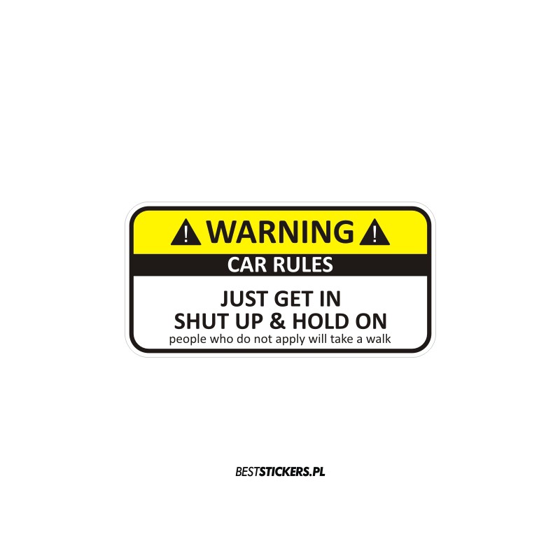 Warning Car Rules