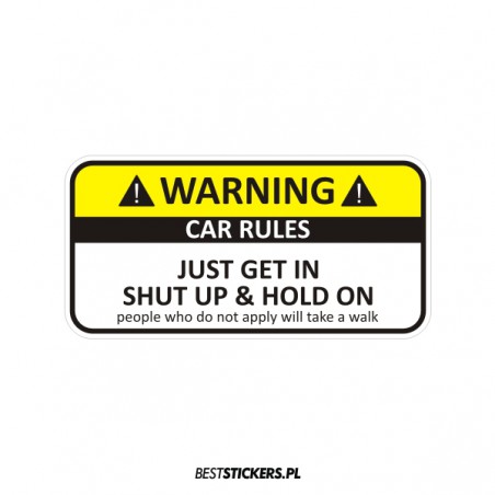 Warning Car Rules