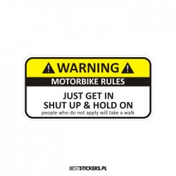 Warning Motorbike Rules