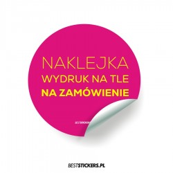 Naklejka na Zamówienie Napis Logo wydruk na Tle