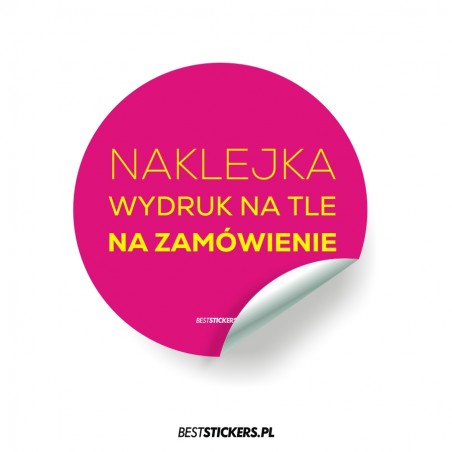 Naklejka na Zamówienie Napis Logo wydruk na Tle