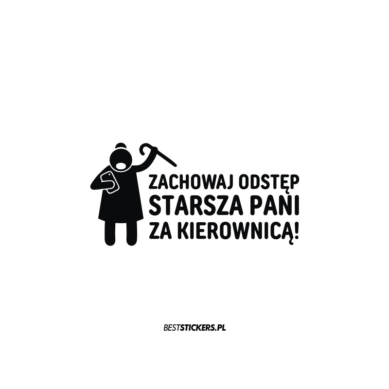 Zachowaj Odstęp Starsza Pani