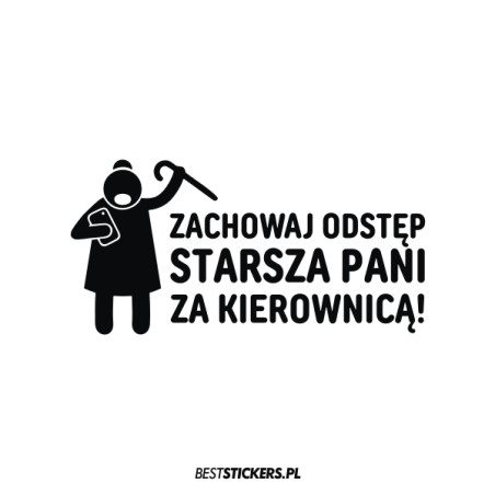 Zachowaj Odstęp Starsza Pani