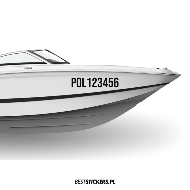 Numer Rejestracyjny na Łódkę Motorówkę