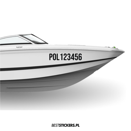 Numer Rejestracyjny na Łódkę Motorówkę