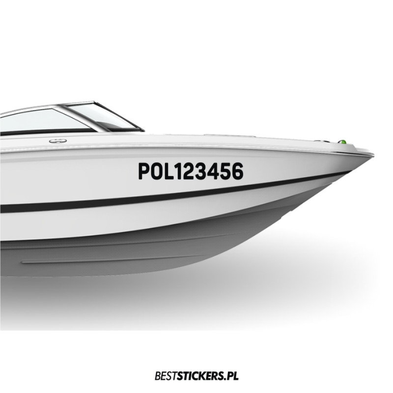Numer Rejestracyjny na Łódkę Motorówkę