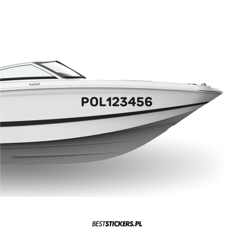 Numer Rejestracyjny na Łódkę Motorówkę