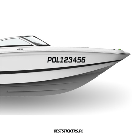 Numer Rejestracyjny na Łódkę Motorówkę