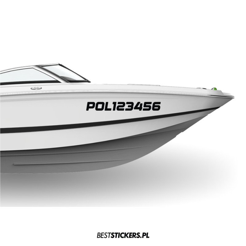 Numer Rejestracyjny na Łódkę Motorówkę