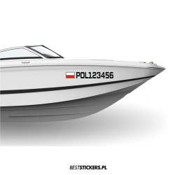 Flaga + Numer Rejestracyjny...