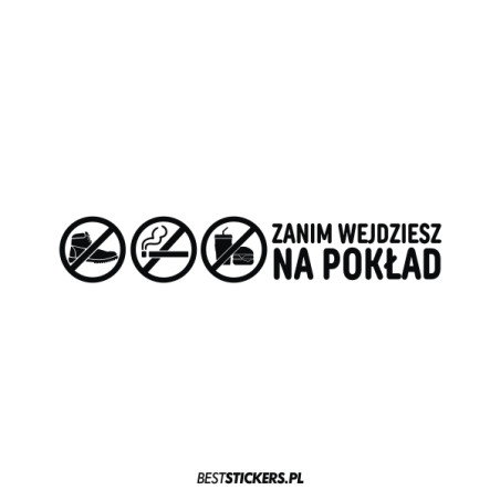 Zachowaj Czystość Zanim Wejdziesz Na Pokład