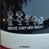 Rodzina Rodzinka Dzieci w Aucie na Zamówienie Wzory Wiozę Cały Mój Świat
