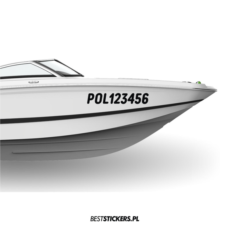 Numer Rejestracyjny na Łódkę Motorówkę
