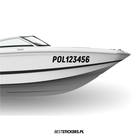 Numer Rejestracyjny na Łódkę Motorówkę