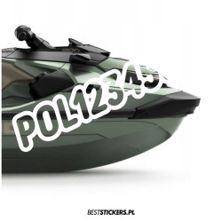 Numer Rejestracyjny Rejestracja na Skuter Wodny Obrys